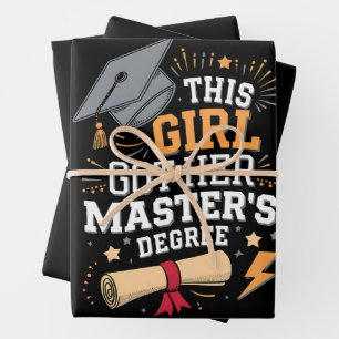 This Girl Got Her Master's Degree Graduation Wrapping Paper Sheets