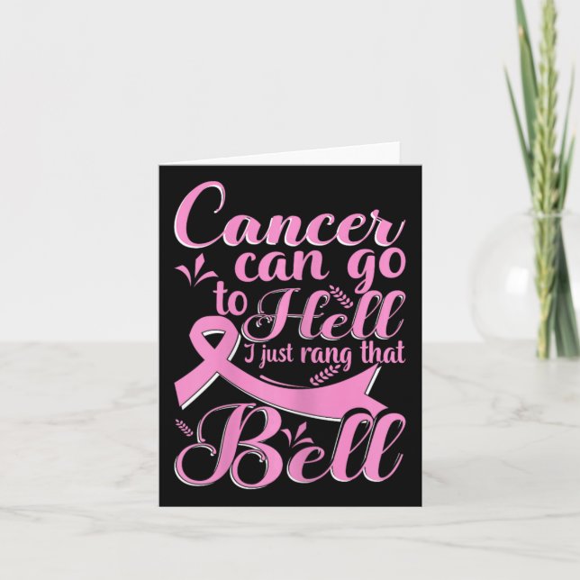 This Girl Got To Ring The Bell Chemo Grad Breast C Card (Front)