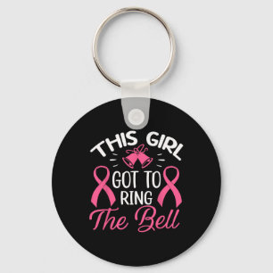 This Girl Got To Ring The Bell Chemo Grad Breast C Keychain