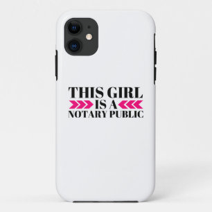 This Girl Is A Notary Public iPhone case