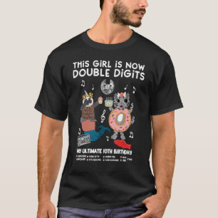 This Girl Is Double Digits 10th Birthday  Mermaid  T-Shirt
