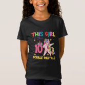 10 Years of Being Awesome 10th Birthday Girl T-Shirt