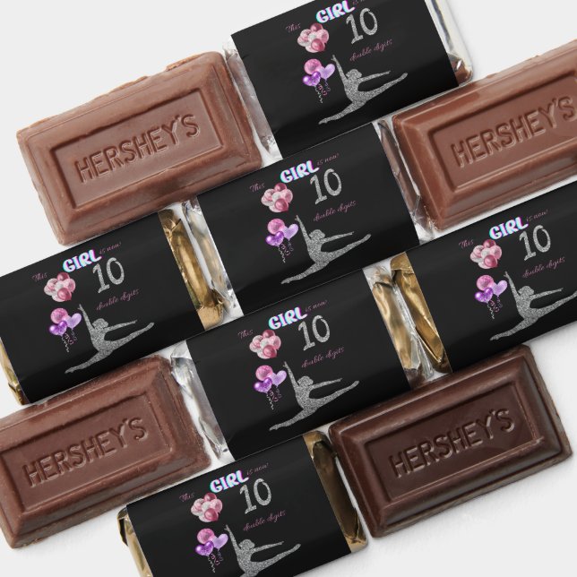 This Girl Is Now 10 Double Digits Gymnastics   Hershey's Miniatures (Assorted)