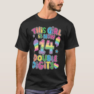 This Girl Is Now 14 Double Digit Pop It 14th Birth T-Shirt