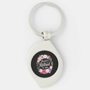 This Girl Is Retired 2026 Floral Retiret Keychain