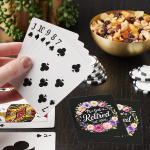 This Girl Is Retired 2026 Floral Retiret Poker Cards
