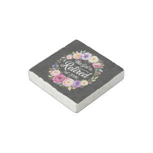 This Girl Is Retired 2026 Floral Retiret Stone Magnet
