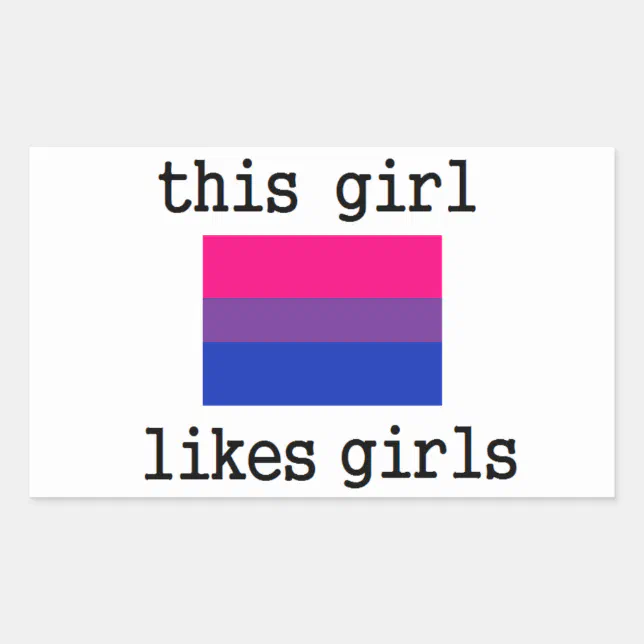 This Girl Likes Girls Bisexual Bi Pride Sticker Zazzle