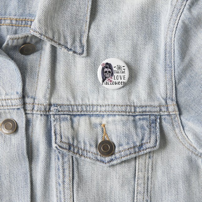 This Girl Love Halloween Button (In Situ)