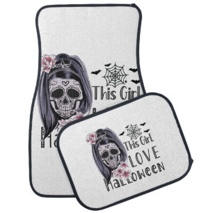 This Girl Love Halloween Car Floor Mat