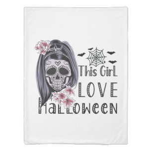 This Girl Love Halloween Duvet Cover