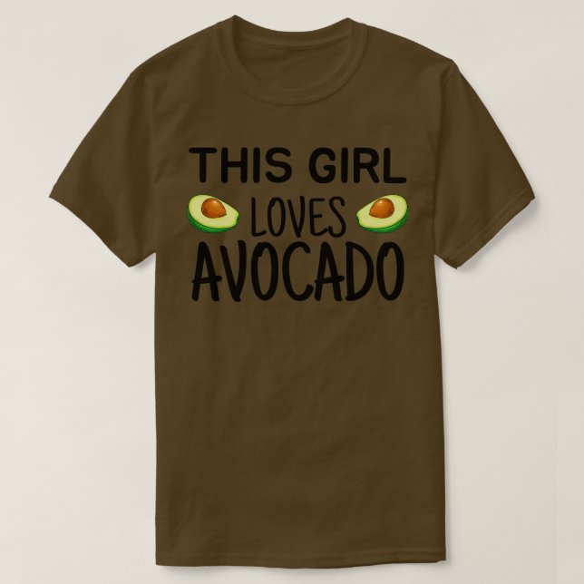 This Girl Loves Avocado T-Shirt (Design Front)