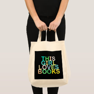 THIS GIRL LOVES BOOKS TOTE BAG