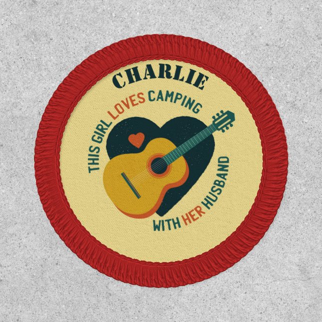 This Girl Loves Camping With Her Husband Patch (Front)