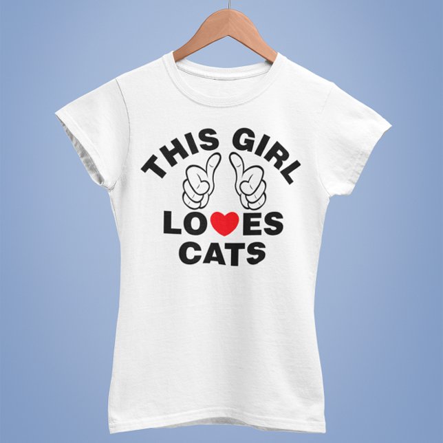 This Girl Loves Cats T-Shirt (Creator Uploaded)