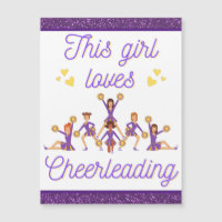This Girl Loves Cheerleading Magnetic Card