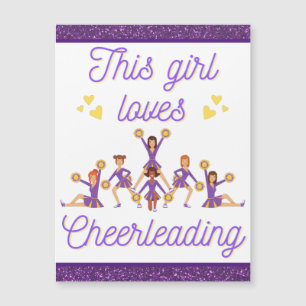 This Girl Loves Cheerleading Magnetic Card
