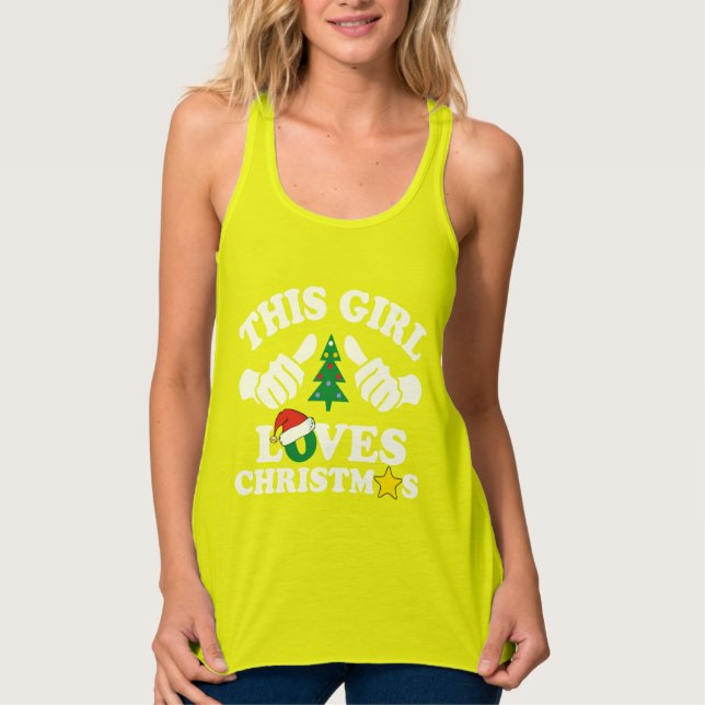 This Girl Loves Christmas Tank Top (Front)
