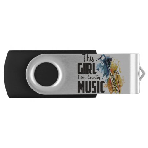 This Girl Loves Country Music Flash Drive