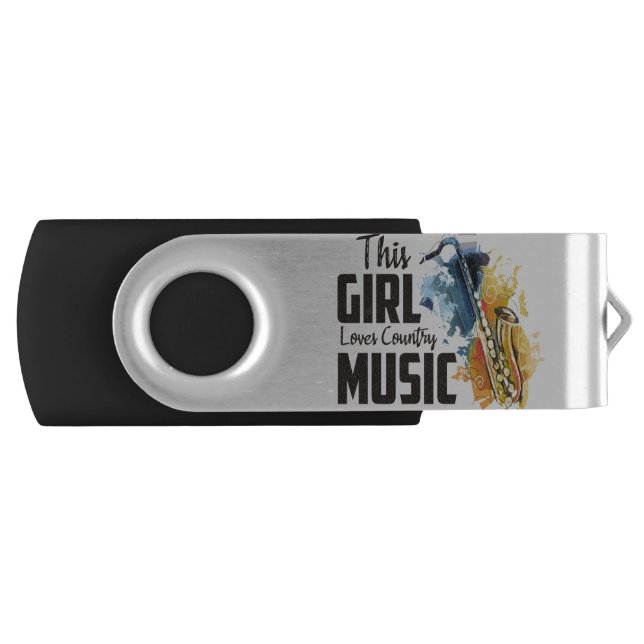 This Girl Loves Country Music Flash Drive (Front)