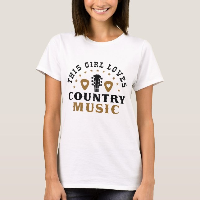 This Girl Loves Country Music T-Shirt (Front)