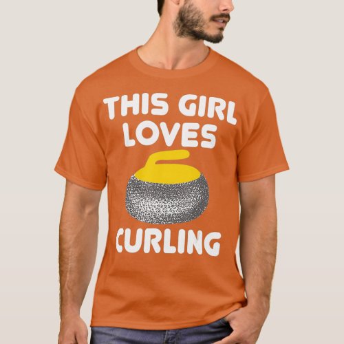 This Girl Loves Curling Awesome Sport League T_Shirt
