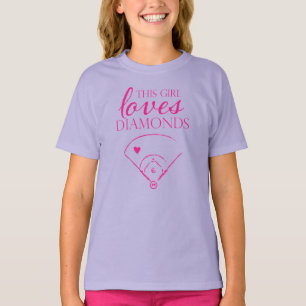 This Girl Loves Diamonds Baseball/Softball Shirt