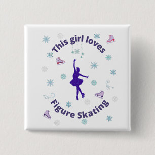 This Girl Loves Figure Skating    Button