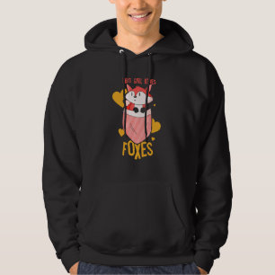 This Girl Loves Foxes Animal Fox Sayings Hoodie