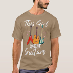 This Girl Loves Guitars Funny Guitar Player Guitar T-Shirt
