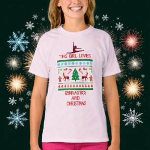 This Girl Loves Gymnastics and Christmas T-Shirt