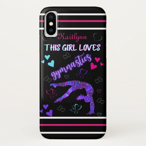 This Girl Loves Gymnastics iPhone XS Case