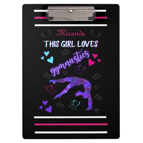 This Girl Loves Gymnastics Clipboard