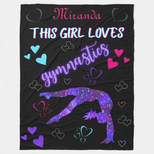 This Girl Loves Gymnastics Fleece Blanket