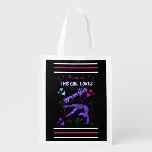 This Girl Loves Gymnastics Grocery Bag
