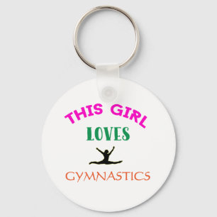 This Girl Loves Gymnastics Gymnast Quote Keychain