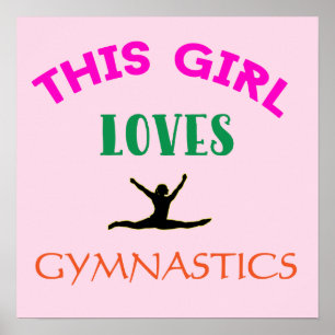 This Girl Loves Gymnastics Gymnast Quote Poster