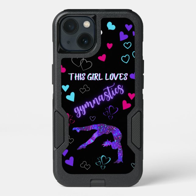 This Girl Loves Gymnastics iPhone Case (Back)