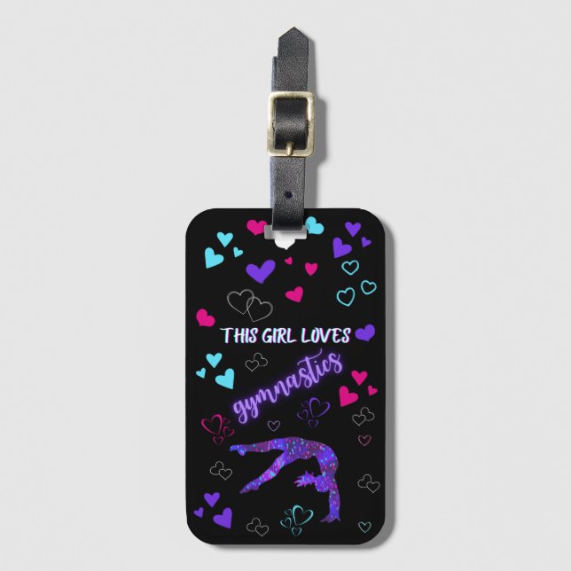 This Girl Loves Gymnastics  Luggage Tag (Front Vertical)