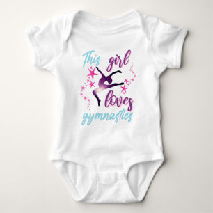 This Girl Loves Gymnastics Stars Leap Baby Bodysuit
