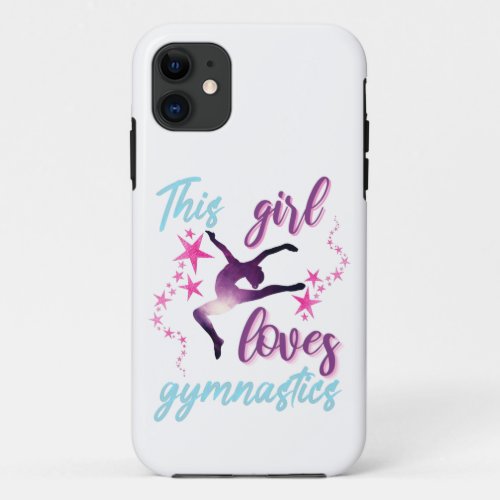 This Girl Loves Gymnastics Stars Leap iPhone 11 Case