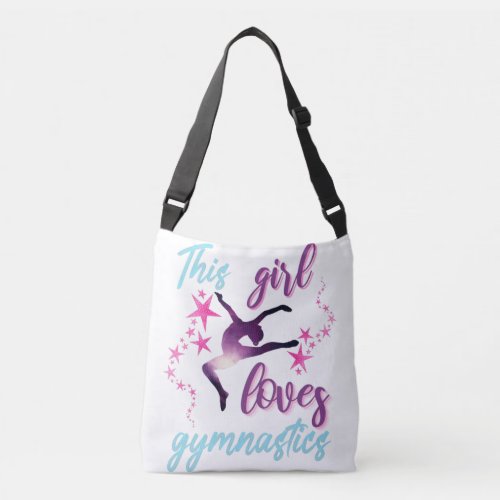 This Girl Loves Gymnastics Stars Leap Crossbody Bag