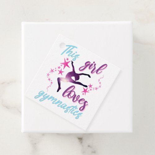 This Girl Loves Gymnastics Stars Leap Favor Tags