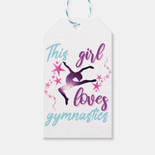 This Girl Loves Gymnastics Stars Leap Gift Tags