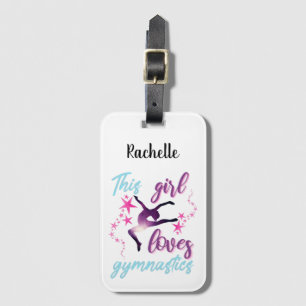 This Girl Loves Gymnastics Stars Leap Luggage Tag