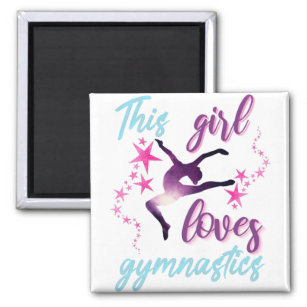 This Girl Loves Gymnastics Stars Leap Magnet