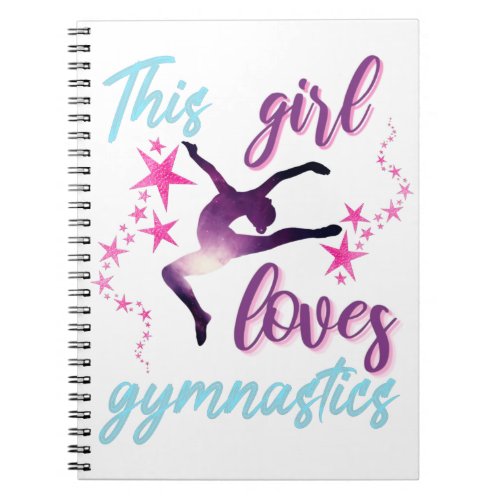 This Girl Loves Gymnastics Stars Leap Notebook