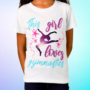 This Girl Loves Gymnastics Stars Leap T-Shirt