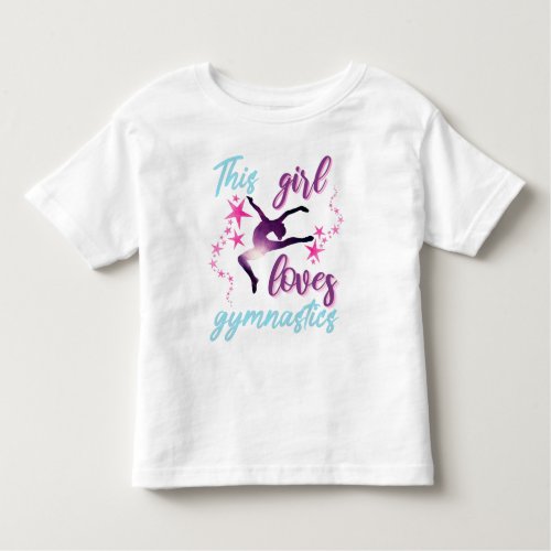 This Girl Loves Gymnastics Stars Leap Toddler T_shirt