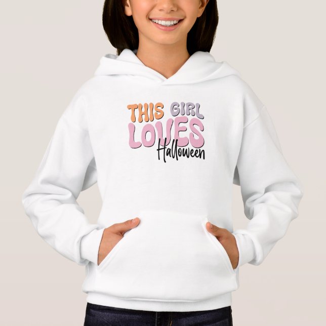 This Girl Loves Halloween Hoodie (Front)